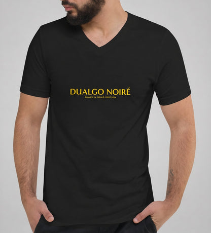 Black & Gold V-Neck